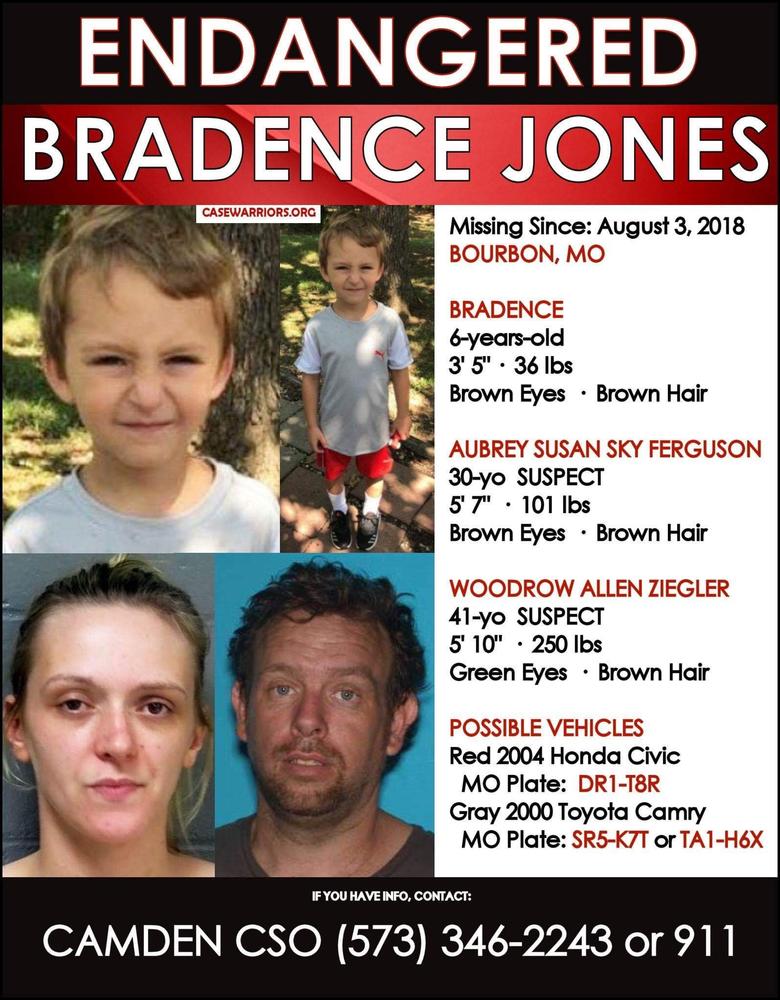 The endangered poster for Bradence Jones.