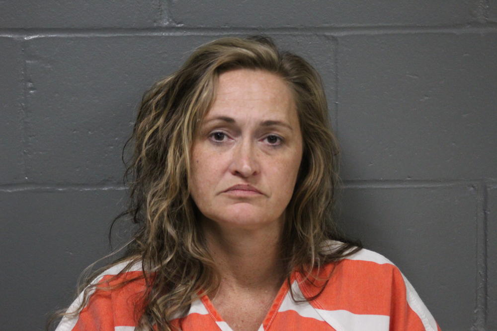 Christine Jolene Zahn wearing an inmate outfit.