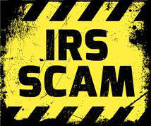 Poster with word IRS Scam!